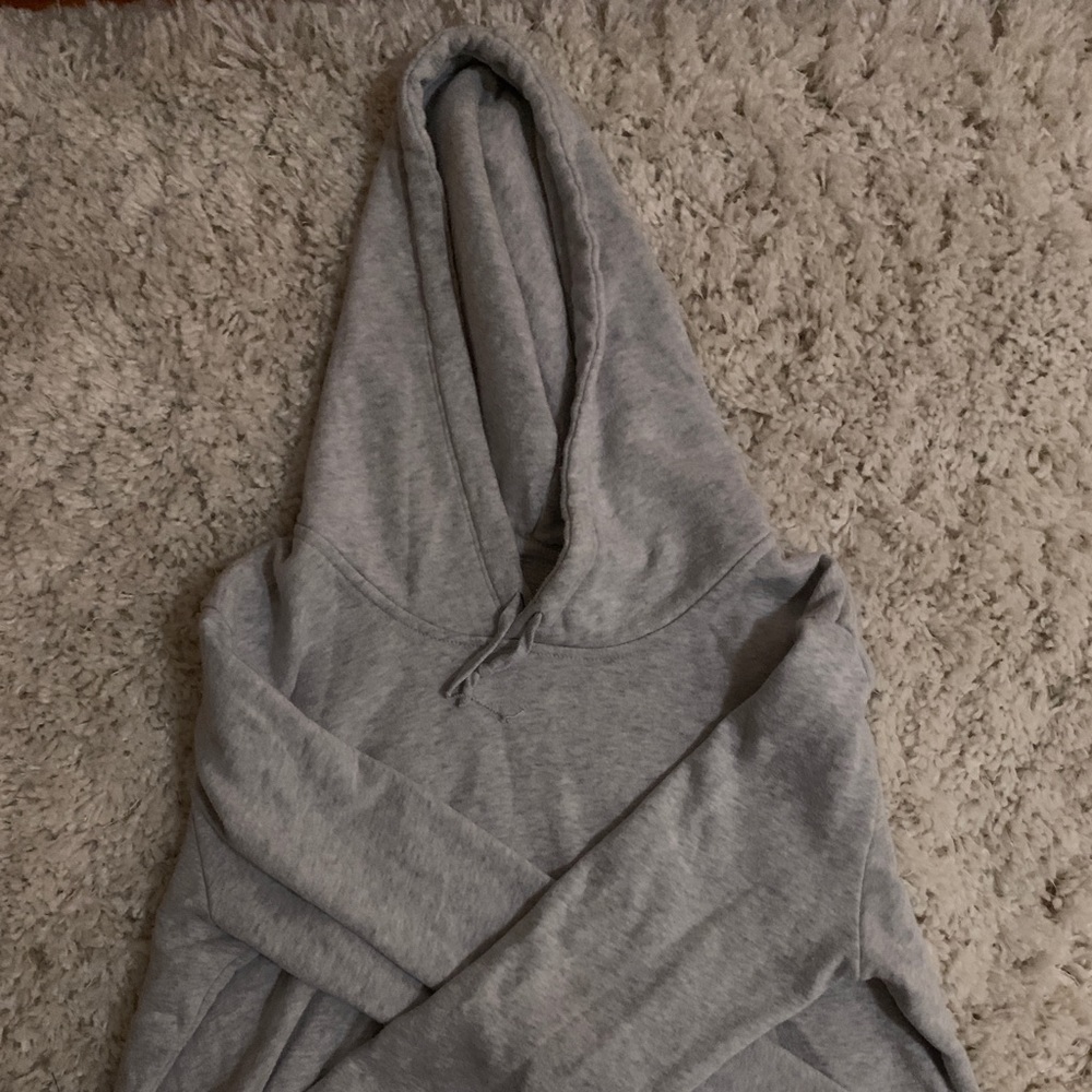 Brandy Melville Grey Cropped Hoodie